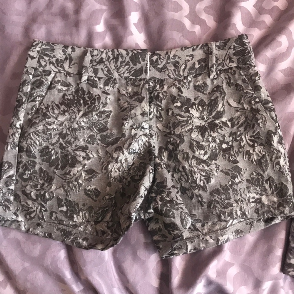 Grey floral shorts